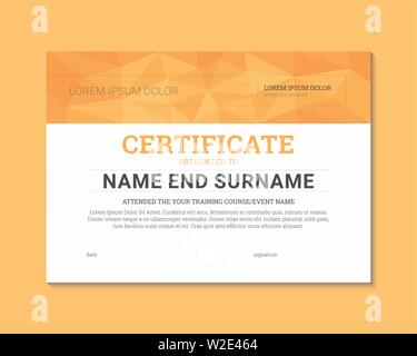 Certificate of Completion. Business document templates. Vector. Stock Vector