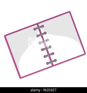 Isolated open empty notebook. School supplies - Vector Stock Vector