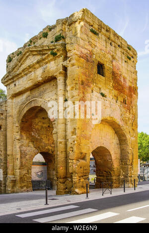 A gateway to the Roman Theatre of Orange is a Roman theatre in Orange, Vaucluse, France. Stock Photo