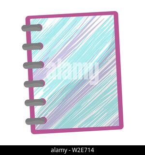 Isoalted watercolor notebook cover. School supplies - Vector Stock Vector