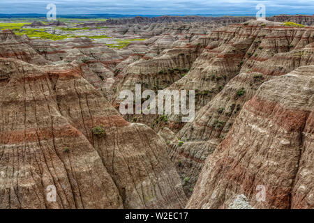 Scenic view at Badlands National Park, South Dakota, USA in the day light Stock Photo