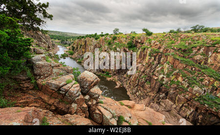 West Cache Creek and the 40 foot hole in the Wichita Mountains National Wildlife Refuge, Cache, OK Stock Photo