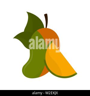 Isolated mango image on a white background - Vector Stock Vector