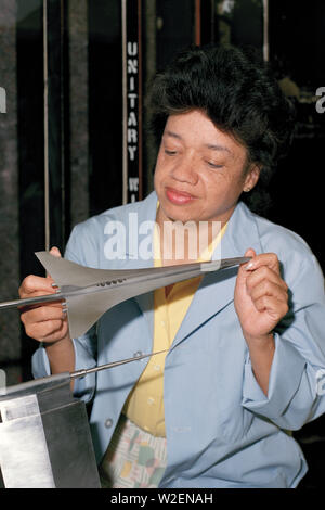 NASA Staff Dr.Darden with Sonic Boom Model Stock Photo