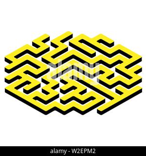 Vector labyrinth. Maze game illustration Stock Vector