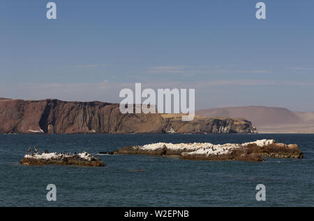 View of the sea in the Paracas National Reserve Stock Photo