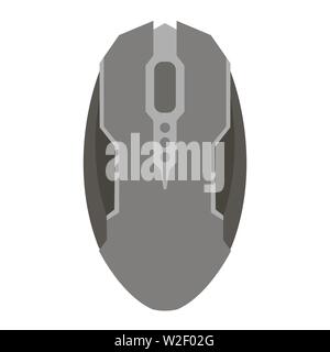 Computer Mouse Symbol Isolated on White Background. Simple Pointer Icon, Logo Cursor Stock Vector