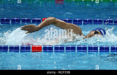 Scandone Pool, Naples, Italy. 8th July, 2019. 30th Summer Universiade Competition day 5; Men's 800m Freestyle Final, Matteo Lamberti (ITA) Credit: Action Plus Sports/Alamy Live News Stock Photo