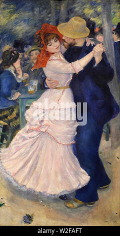 Renoir painting, Dance at Bougival, Pierre-Auguste Renoir, 1883 Stock Photo