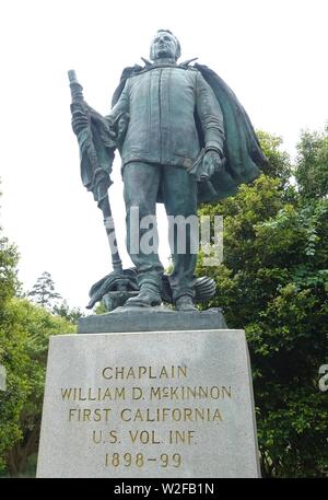 Chaplain William D. McKinnon by John MacQuarrie - Golden Gate Park, San Francisco, CA - Stock Photo