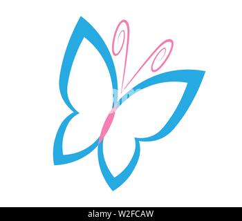 Beautiful Vector butterfly abstract logo. Stock Vector