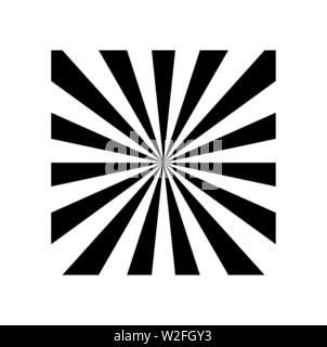 Black and white radial perspective lines vector graphic Stock Vector