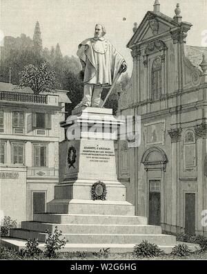 Chiavari monumento a Giuseppe Garibaldi. Stock Photo
