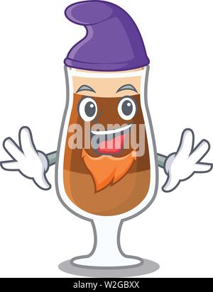 Elf americano cafe served in character glasses Stock Vector