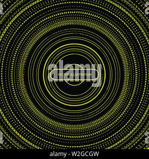Array with Particles. Abstract Dynamic Background. Technology Vector Illustration. Modern Pattern Created from Circles. Stock Vector