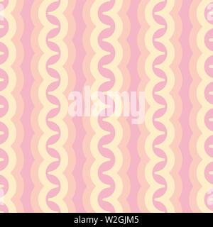 Vector seamless pattern with waves. Retro abstract dark ornament for textile, prints, wallpaper, wrapping paper, web etc. Stock Vector