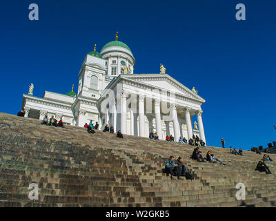 Helsinki, Finland - March 14, 2003:Helsinki Cathedral is the main church of the Helsinki diocese of the Evangelical Lutheran Church of Finland and dom