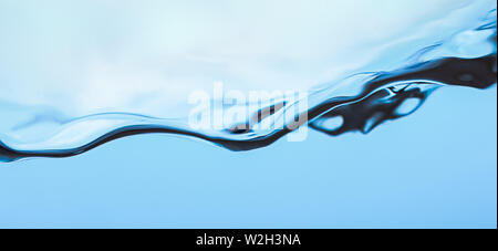 Water splash, clear blue water with waves Stock Photo