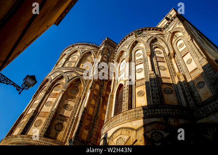 Santa Maria Nuova cathedral, Monreale, Sicily, Italy. Apse. Stock Photo