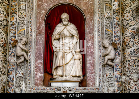 San Domenico church, Palermo, Sicily, Italy. Saint Joseph's chapel. Stock Photo