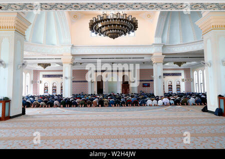 Al-Serkal Mosque. Muslim men praying for friday prayer. Phnom Penh ...