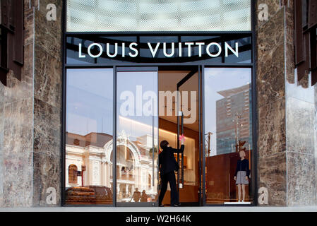 The Louis Vuitton Label Shop in the Shopping Street Dong Khoi in the  District 1. Ho Chi Minh city. Vietnam Stock Photo - Alamy