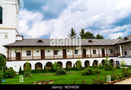 Ilfov, near Bucharest, Romania - April 30, 2019: Cernica Monastery housing rest rooms.