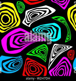 Memphis seamless pattern in the style of 80's. Stock Vector