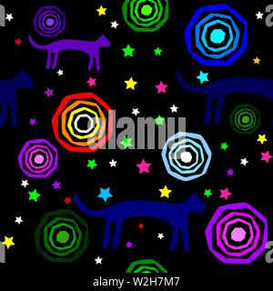 Memphis seamless pattern in the style of 80's. Stock Vector