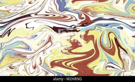 Liquid paint. Multicolored gels, flowing oil stains on the surface. Background for application, web site, booklet, brochure, postcard, packaging Stock Vector