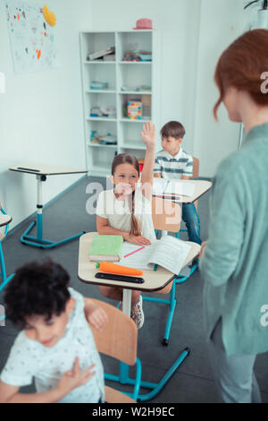 Pretty schoolgirls in a classroom Stock Photo - Alamy