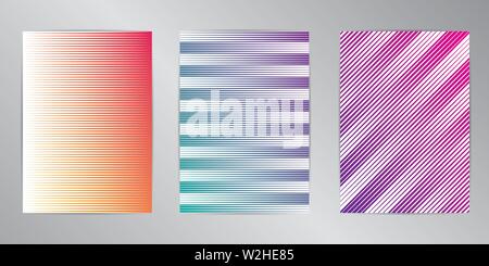 Minimal cover design background set A4 format. Stock Vector