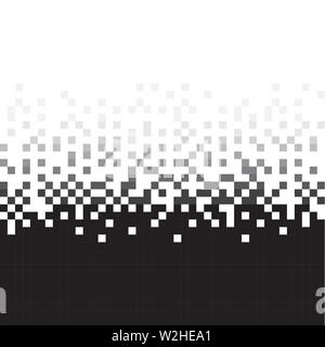 Pixel Grey Gradient Seamless Pattern. Pixel abstract mosaic background, Vector illustration for website, card, poster. Stock Vector