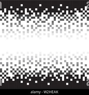 Pixel Grey Gradient Seamless Pattern. Pixel abstract mosaic background, Vector illustration for website, card, poster. Stock Vector