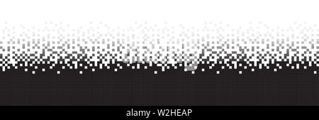 Pixel Grey Gradient Seamless Pattern. Pixel abstract mosaic background, Vector illustration for website, card, poster. Stock Vector