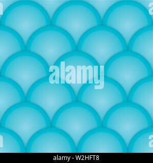 Blue cut wave seamless pattern. Sea background. Vector illustration - Vector Stock Vector