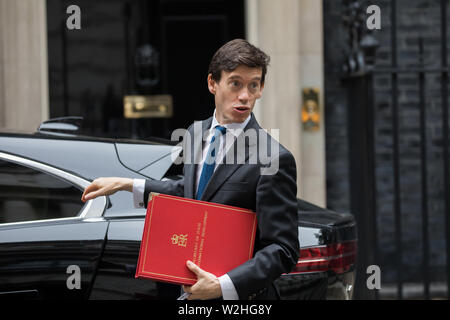 London,UK,9th July 2019,Secretary of State for International Development, The Rt Hon Rory Stewart OBE MP, arrives for the weekly Cabinet Meeting in 10 Downing Street, London.Credit: Keith Larby/Alamy Live News Stock Photo