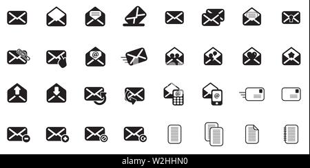 Set email icon vector logo illustration design - Vector Stock Vector