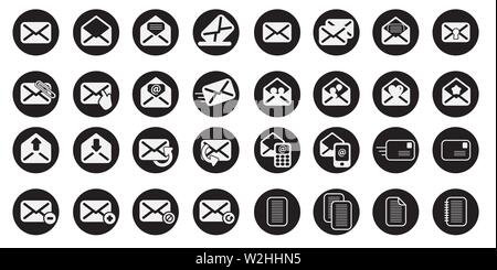 Set email icon vector logo illustration design - Vector Stock Vector