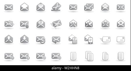Set email icon vector logo illustration design - Vector Stock Vector