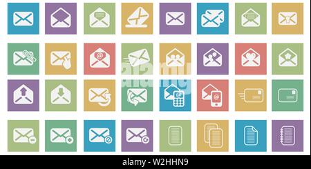 Set email icon vector logo illustration design - Vector Stock Vector