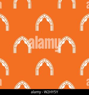 Construction arch pattern vector orange Stock Vector