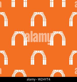 Brick arch pattern vector orange Stock Vector