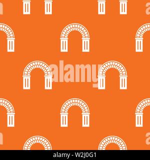 Window arch pattern vector orange Stock Vector