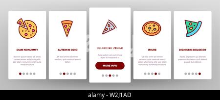 Pizza Triangle Slices Vector Onboarding Stock Vector