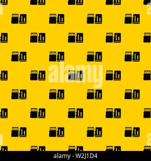 Both sides of SD memory card pattern vector Stock Vector