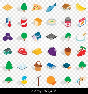 Basket icons set, isometric style Stock Vector