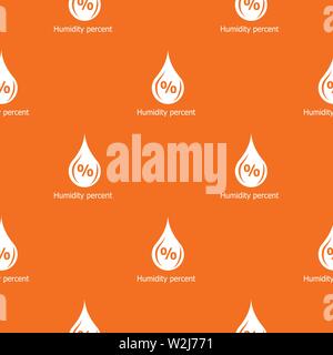 Humidity percent pattern vector orange Stock Vector