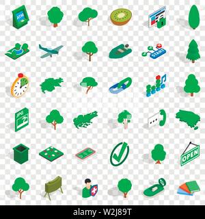 Plane icons set, isometric style Stock Vector