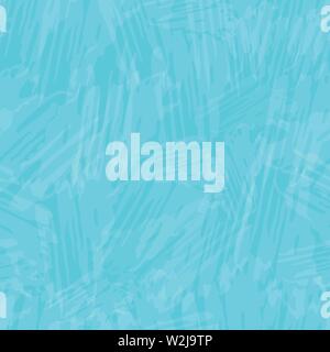 Delicate white cirrus cloud effect painterly texture. Seamless vector pattern on sky blue background. Perfect for packaging, wellness, spa, beauty Stock Vector
